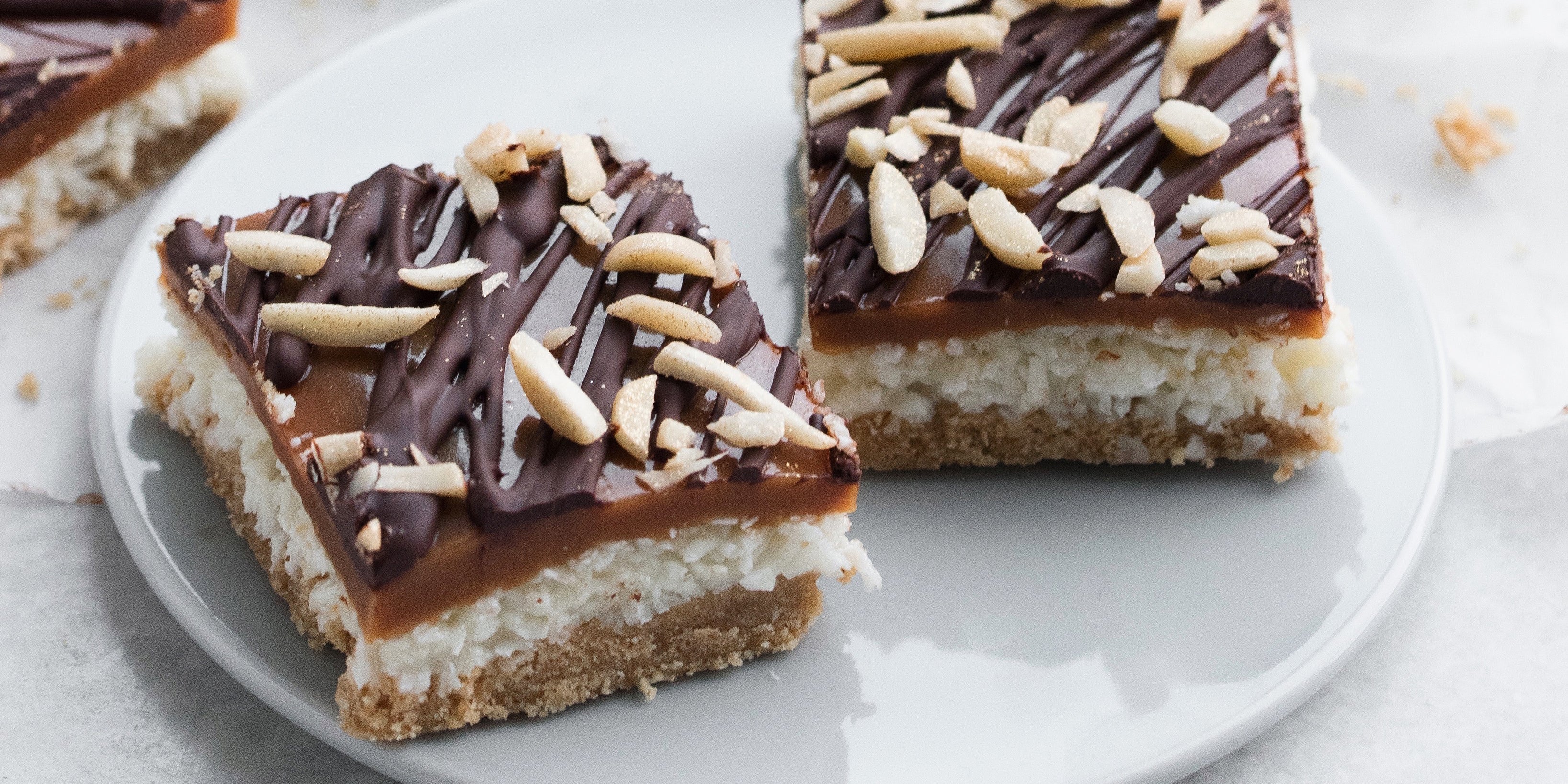 Anne au Chocolat's kokosbarer med saltkaramel