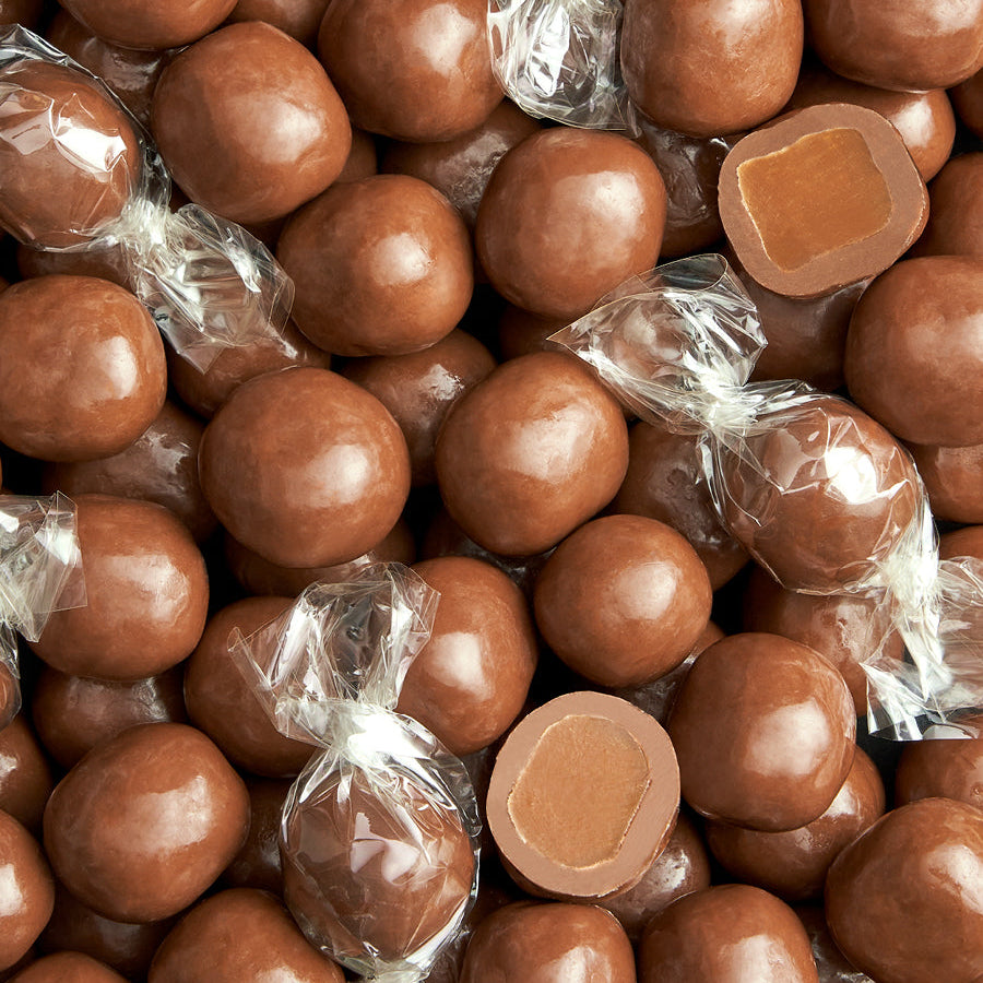 Chokoladeovertrukne Saltkaramel Kugler i løs vægt