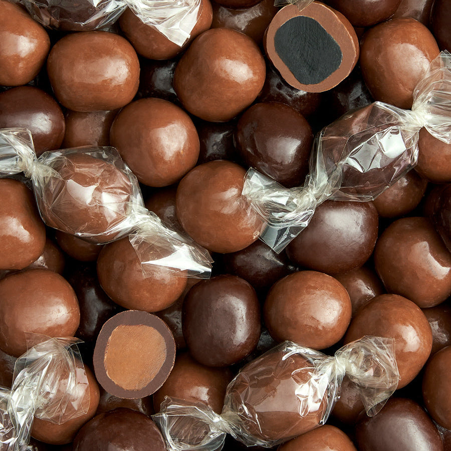 Hammershus – Chokoladeovertrukne Karamel Kugler i flere varianter i løs vægt